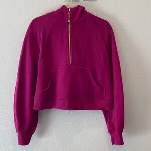 Lululemon | Scuba oversized half zip hoodie in ripened raspberry color
